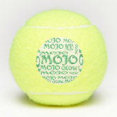 Mojo veel groene witte Penn tennisballen (Voorkant)