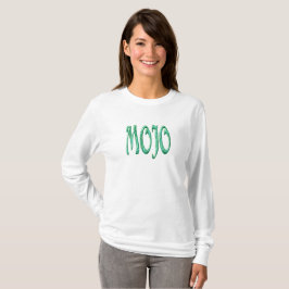 Mojo vrouwen witte lange mouw t-shirt