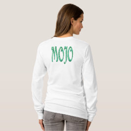 Mojo vrouwen witte lange mouw t-shirt achterkant