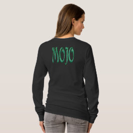 Mojo vrouwen zwarte lange mouw t-shirt achterkant