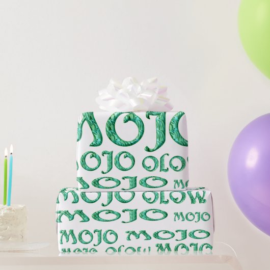 Mojo wit glanzend inpakpapier (Feestgeschenken)