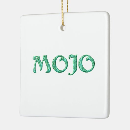 Mojo wit hangend vierkant ornament (Links)