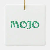 Mojo wit hangend vierkant ornament (Achterkant)