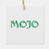 Mojo wit hangend vierkant ornament (Voorkant)