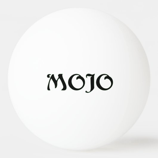 Mojo witte 1-sterren pingpongbal (Voorkant)