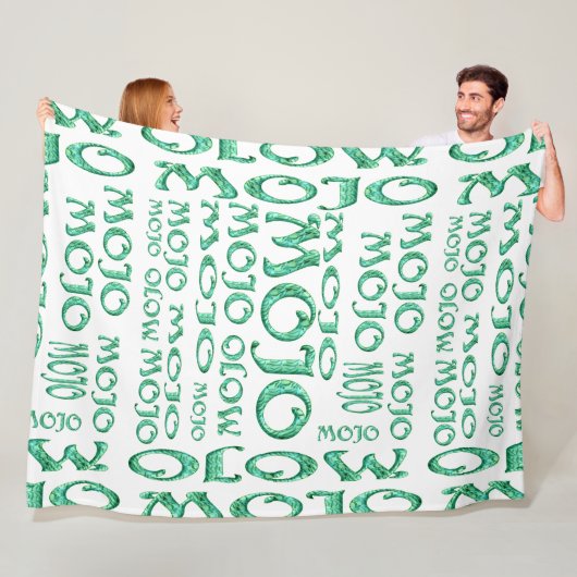 Mojo witte fleece deken (In situ)