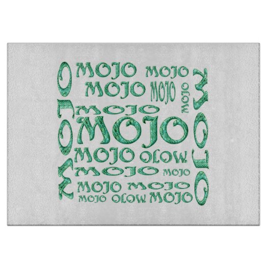 Mojo witte glazen snijplank (Voorkant)