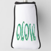 Mojo witte golfclub putter golfheadcover (Draai 90)