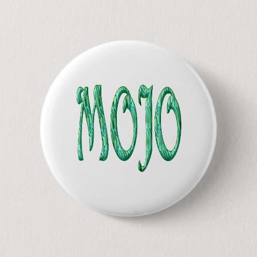 Mojo witte knop ronde button 5,7 cm (Voorkant)