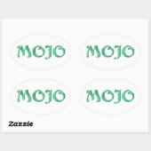 Mojo witte ovale stickers (Vel)