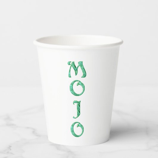 Mojo witte papieren bekers (Voorkant)