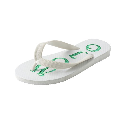 Mojo witte peuter teenslippers (Schuin)