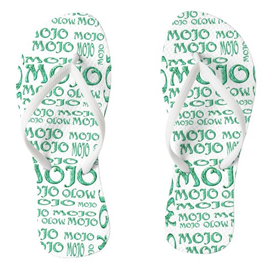 Mojo witte teenslippers (Voetbed)