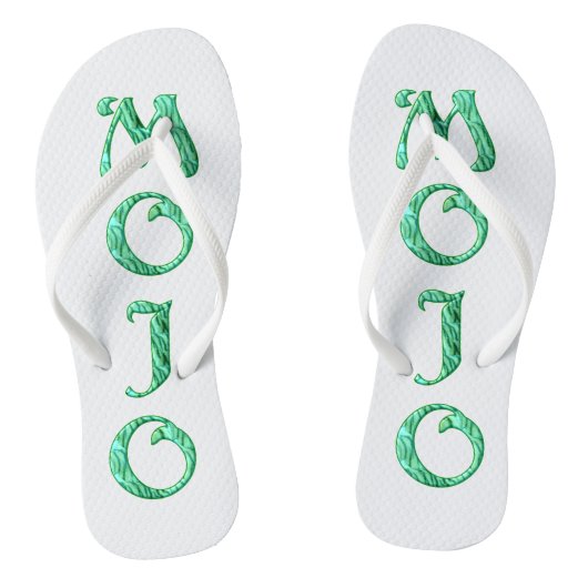 Mojo witte teenslippers (Voetbed)