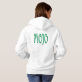Mojo women white hooded sweatshirt back (Achterkant volledig)