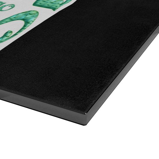 Mojo zwart wit glas snijplank (Hoek)