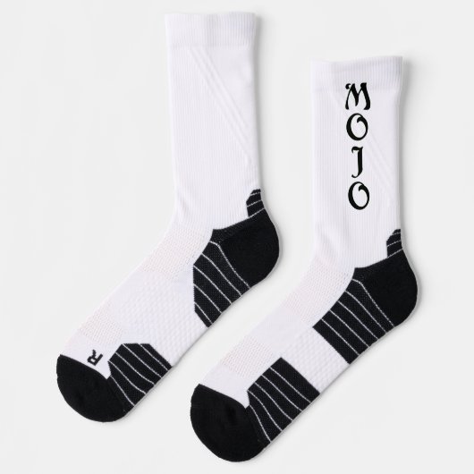 Mojo zwart-wit high performance sokken (Links)