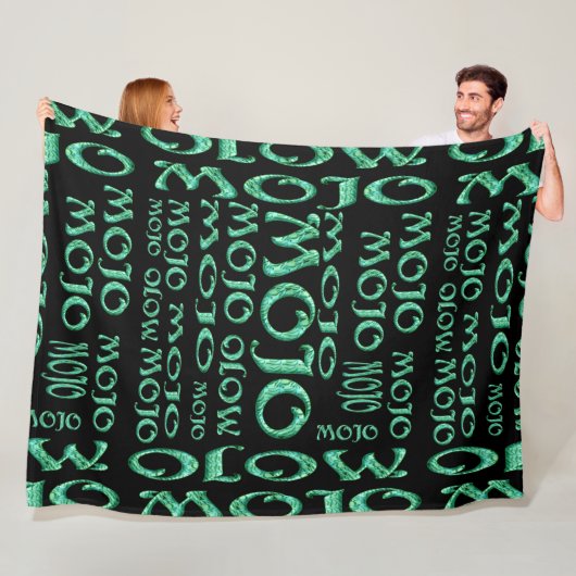 Mojo zwarte fleece deken (In situ)