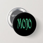 Mojo zwarte knop ronde button 5,7 cm (Voorkant /achterkant)