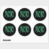 Mojo zwarte ronde stickers (Vel)
