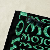 Mojo zwarte strandhanddoek strandlaken (In situ)