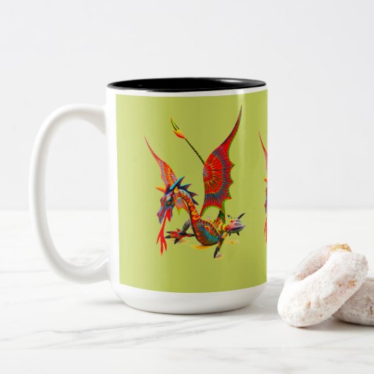 Mok - 016 - Rode Draak (Met donut)