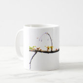 Mok 11 0z. Blauwkeelbaarzen (Voorkant links)