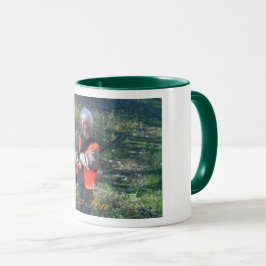 Mok, 11 oz, combo, ontwerperfoto, groene versierin mok