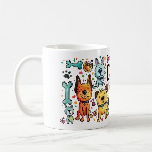 Mok 11 oz Dog Mom Gift Idee voor bontmoeders (Links)