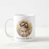 Mok (11 oz) — Vrede. Liefs. Shih Tzu (Links)
