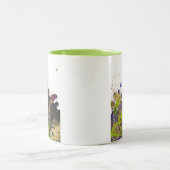 Mok 11oz geplateerde vlinder (wit/Limoen) (Center)