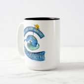 Mok (15 oz): met twee tonaliteiten, we zijn overal (Voorkant links)