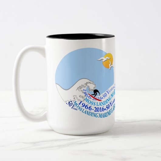 Mok (15 oz): met twee tonijnen, MLML 50e golf (Links)