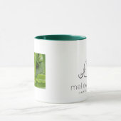 Mok, 15 oz., witte en groene roerstijl mok (Midden)