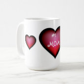 Mok/#1 Moeder met Hartjes Koffiemok (Voorkant links)