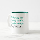 Mok, 2 Toon, Hoesje, rouwcellen Tweekleurige Koffiemok (Voorkant links)