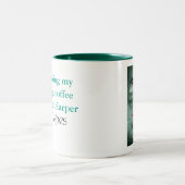 Mok, 2 Toon, Hoesje, rouwcellen Tweekleurige Koffiemok (Center)