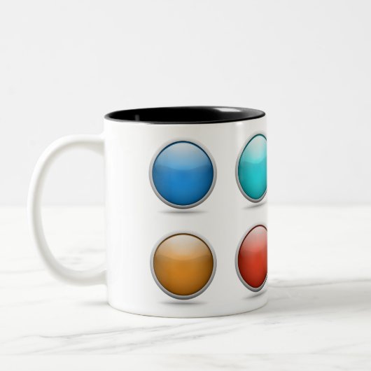 Mok 3D Buttonnen Ballen Drink Melkkopje Theekoffie (Links)