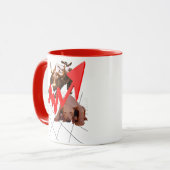 Mok aandelenmarkt rood (Voorkant links)