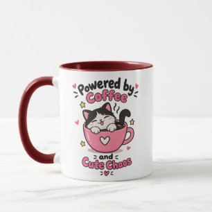 Mok 'Aangedreven Door Koffie En Grappige Moppige C
