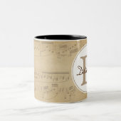 Mok aangepaste Initiaal Muzieknoten (Center)