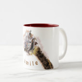 Mok aangepaste kleuren - Happy Ostrich - glimlach (Voorkant rechts)