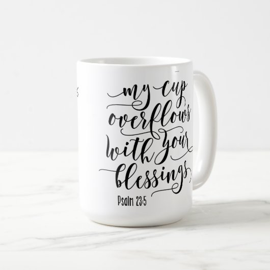 Mok aangepaste monogram OVERSTROMING CUP-scripts (Voorkant rechts)