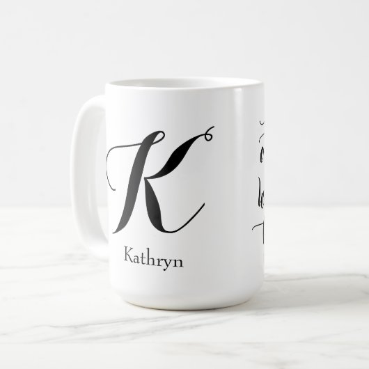 Mok aangepaste monogram OVERSTROMING CUP-scripts (Voorkant links)