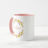 Mok Aangepaste naam | Aangepaste cadeaus voor haar (Voorkant links)