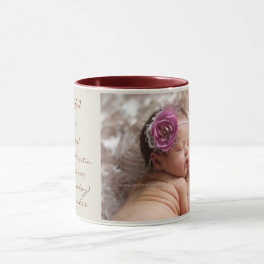 Mok Aankondiging Mokken Aangepaste foto-Baby Afbe (Midden)