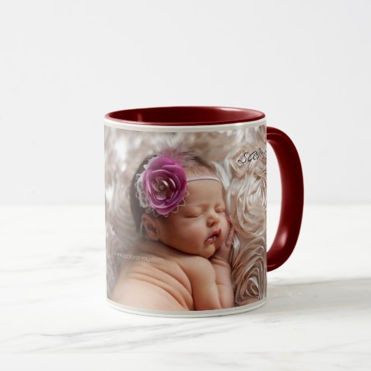Mok Aankondiging Mokken Aangepaste foto-Baby Afbe (Voorkant rechts)