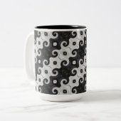 Mok abstract Diamond Eye Curls Pattern (Voorkant links)