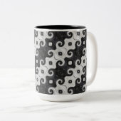 Mok abstract Diamond Eye Curls Pattern (Voorkant rechts)