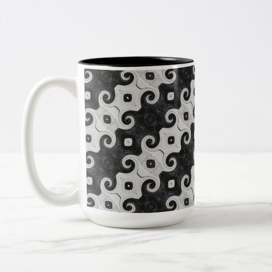 Mok abstract Diamond Eye Curls Pattern (Links)